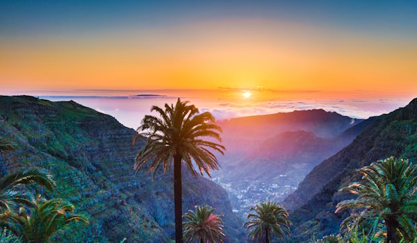 Kanarische Inseln - Sonnenuntergang genießen im Langzeiturlaub auf La Gomera